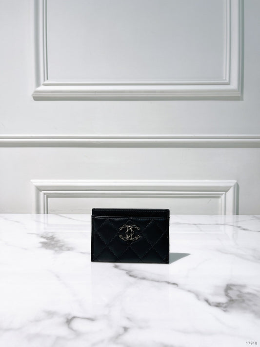CHANEL 23K CARD HOLDER, Black