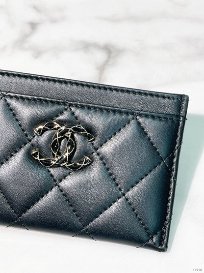 CHANEL 23K CARD HOLDER, Black