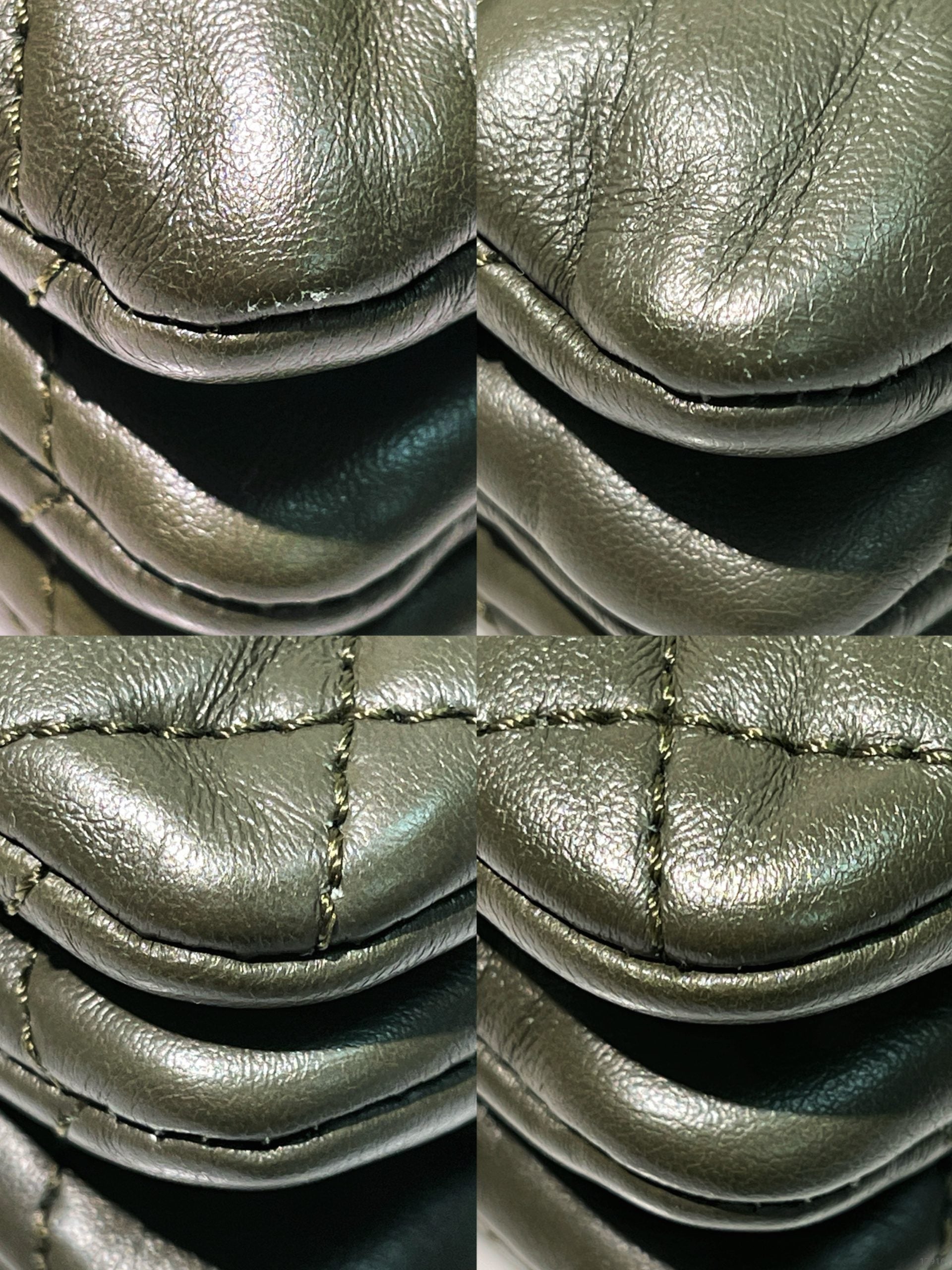 CHANEL 22K SMALL FLAP, Green/Gold