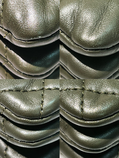 CHANEL 22K SMALL FLAP, Green/Gold