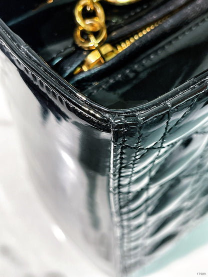 DIOR LARGE LADY DIOR BAG, Black/Gold