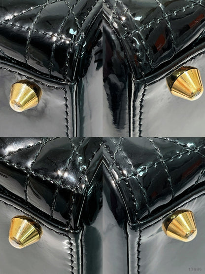 DIOR LARGE LADY DIOR BAG, Black/Gold