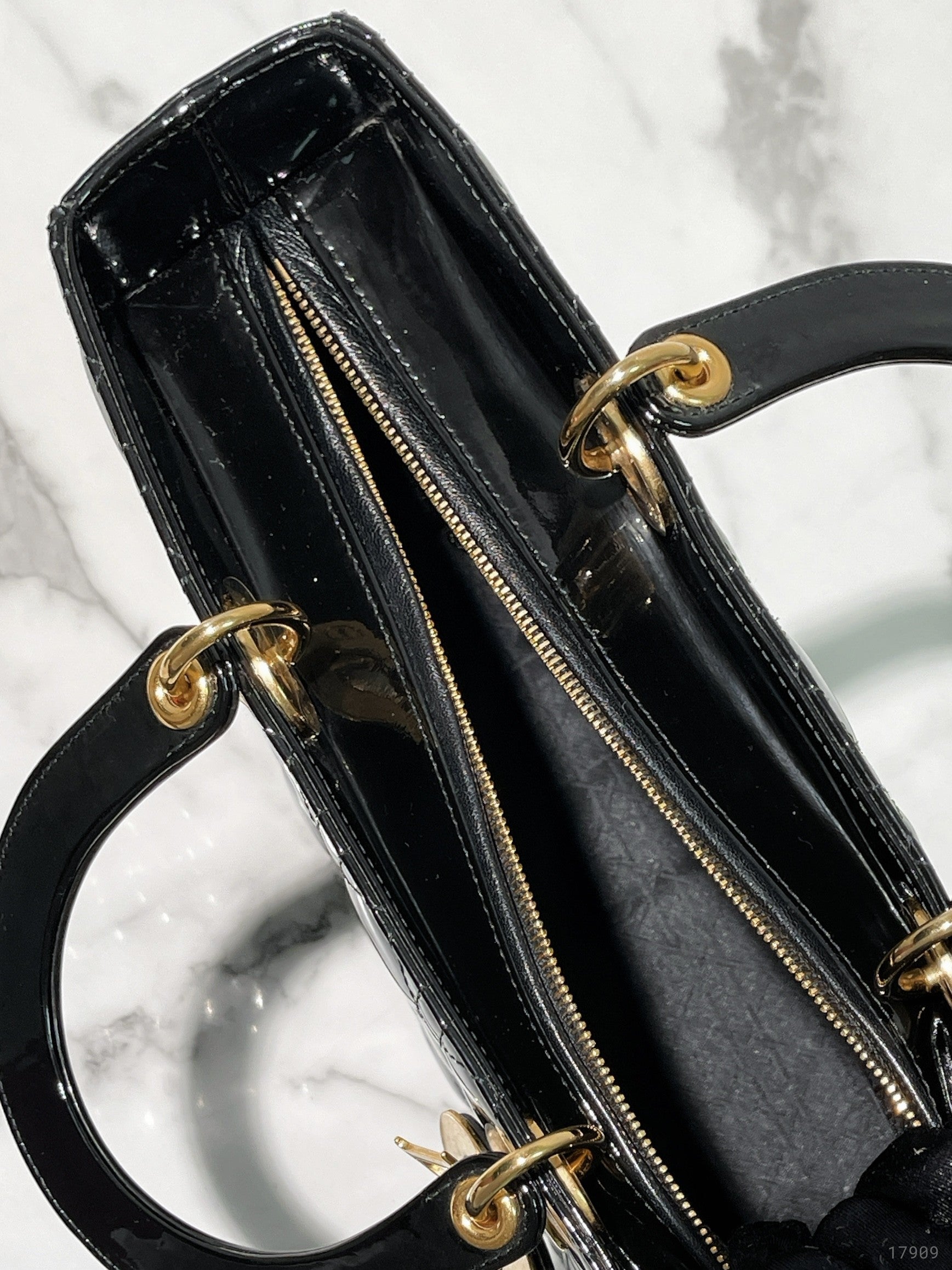 DIOR LARGE LADY DIOR BAG, Black/Gold