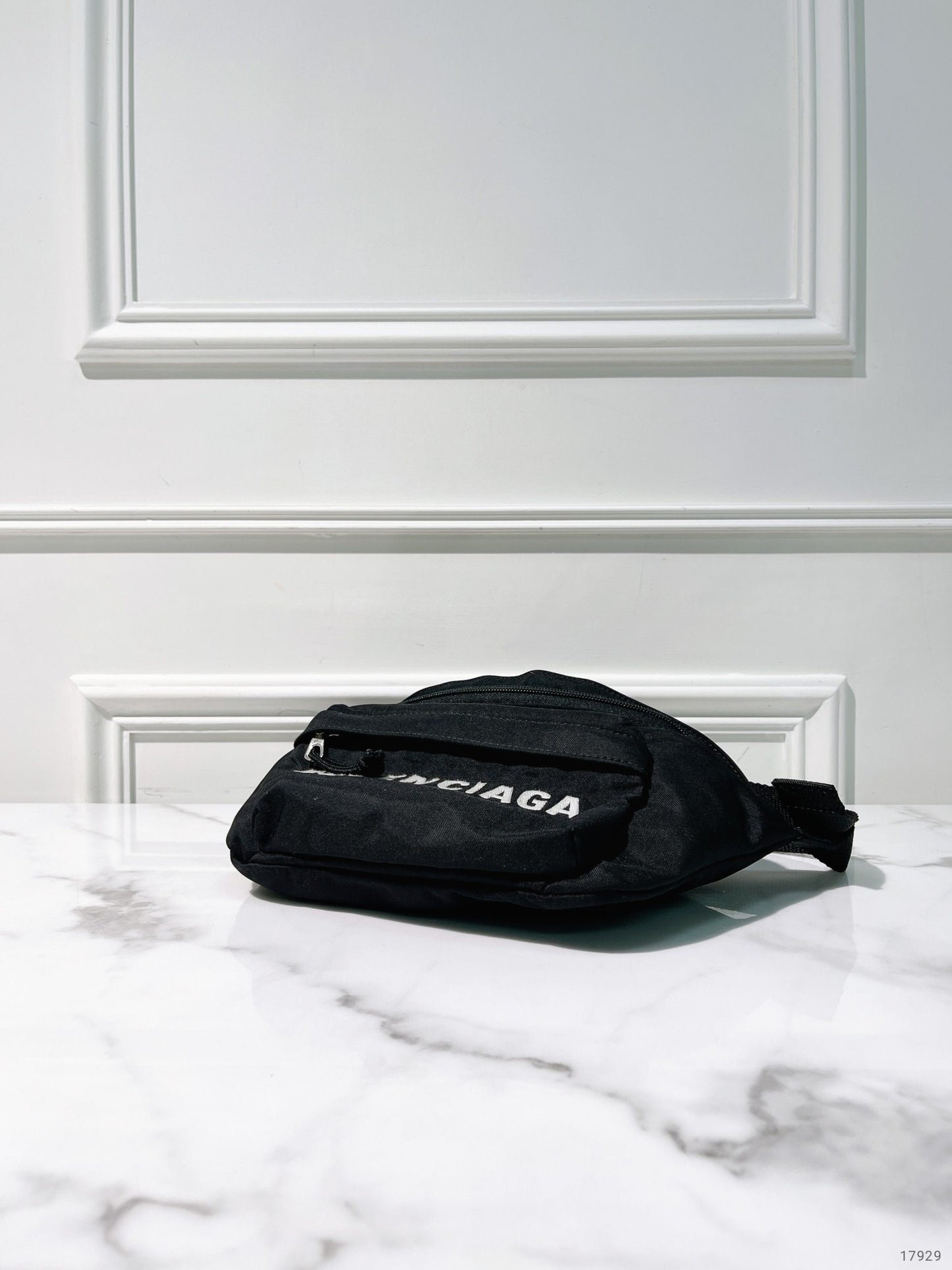 BALENCIAGA WAIST BAG, Black/White