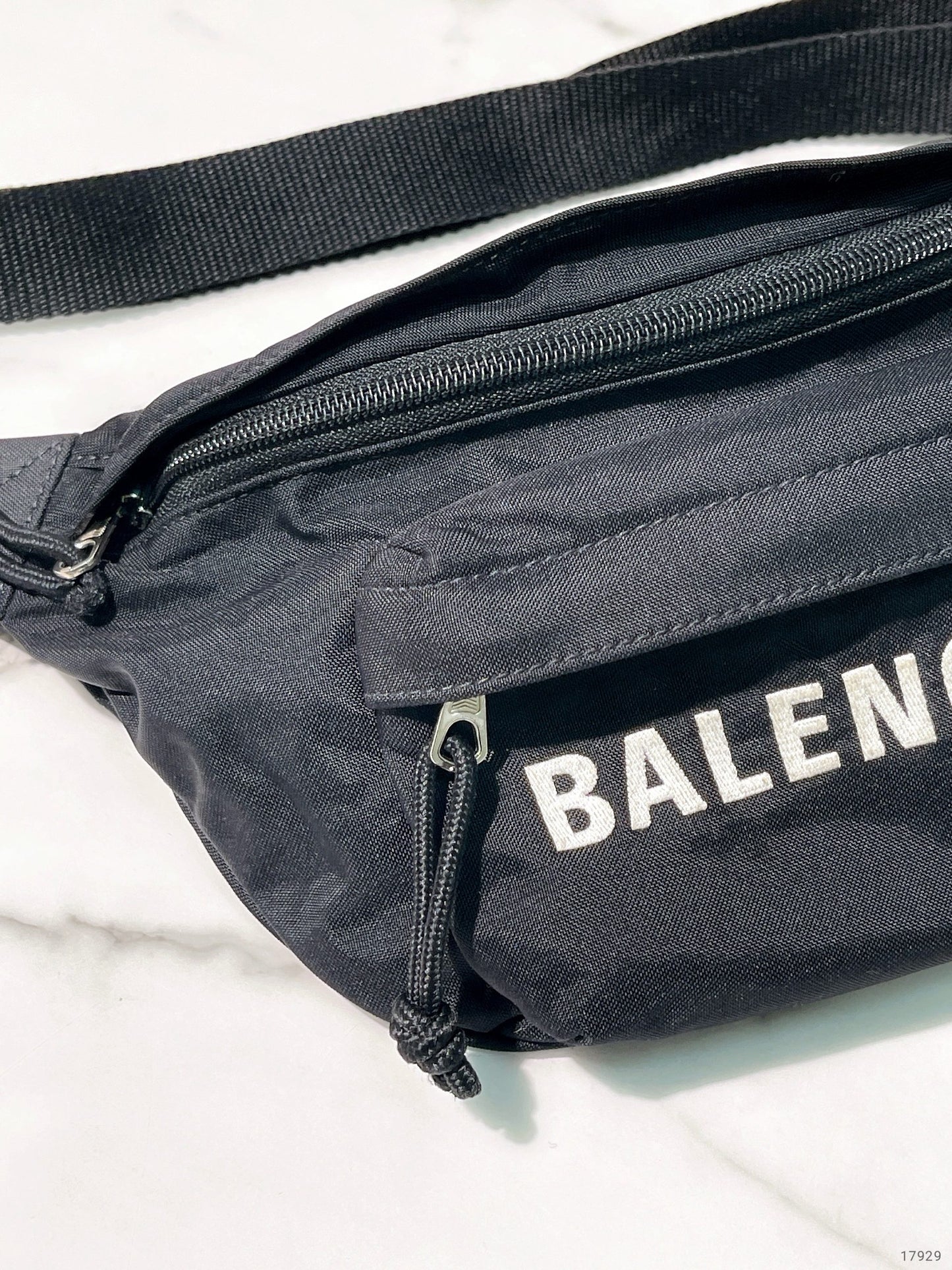 BALENCIAGA WAIST BAG, Black/White