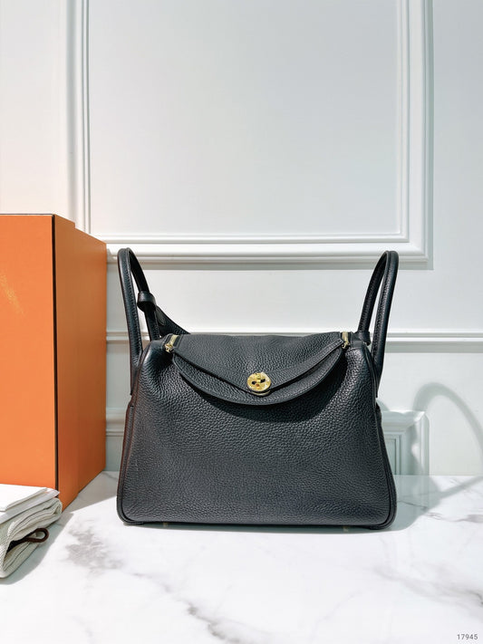 HERMES LINDY 30, Noir/Gold