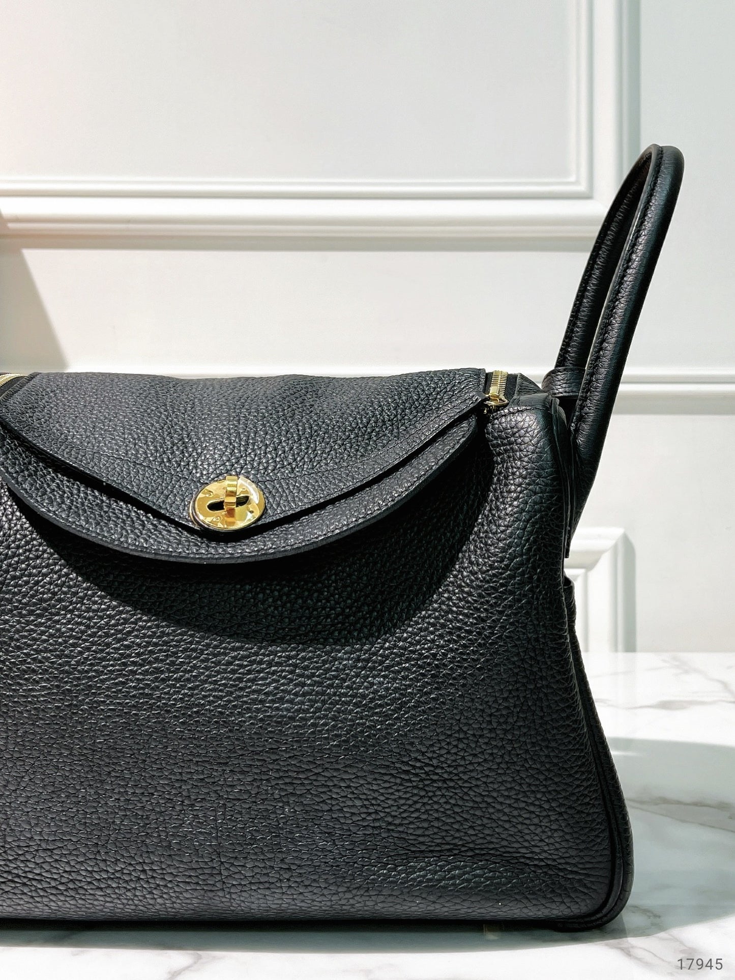 HERMES LINDY 30, Noir/Gold