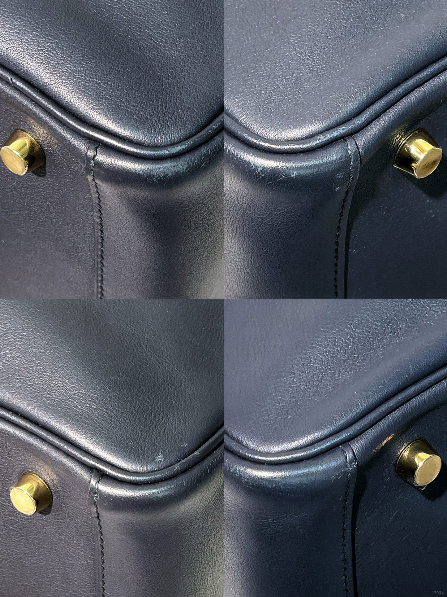 HERMES LINDY 30, Bleu Indigo/Gold