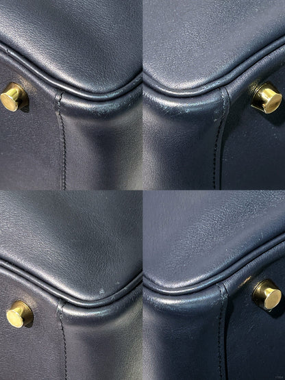 HERMES LINDY 30, Bleu Indigo/Gold