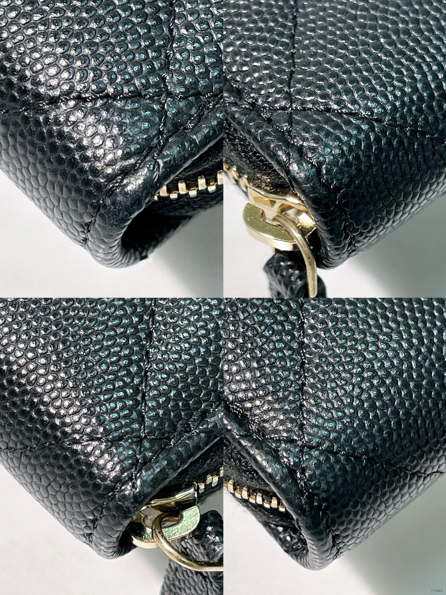 CHANEL 23B CARD HOLDER, Black/Gold