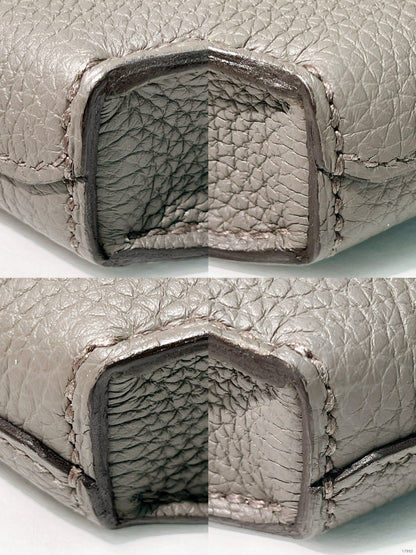 HERMES KELLY DEPECHES 25 POUCH, Gris Etain/Silver