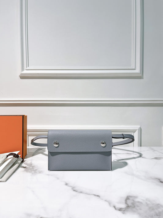 HERMES SNAP WALLET, Gris Pantin/Silver
