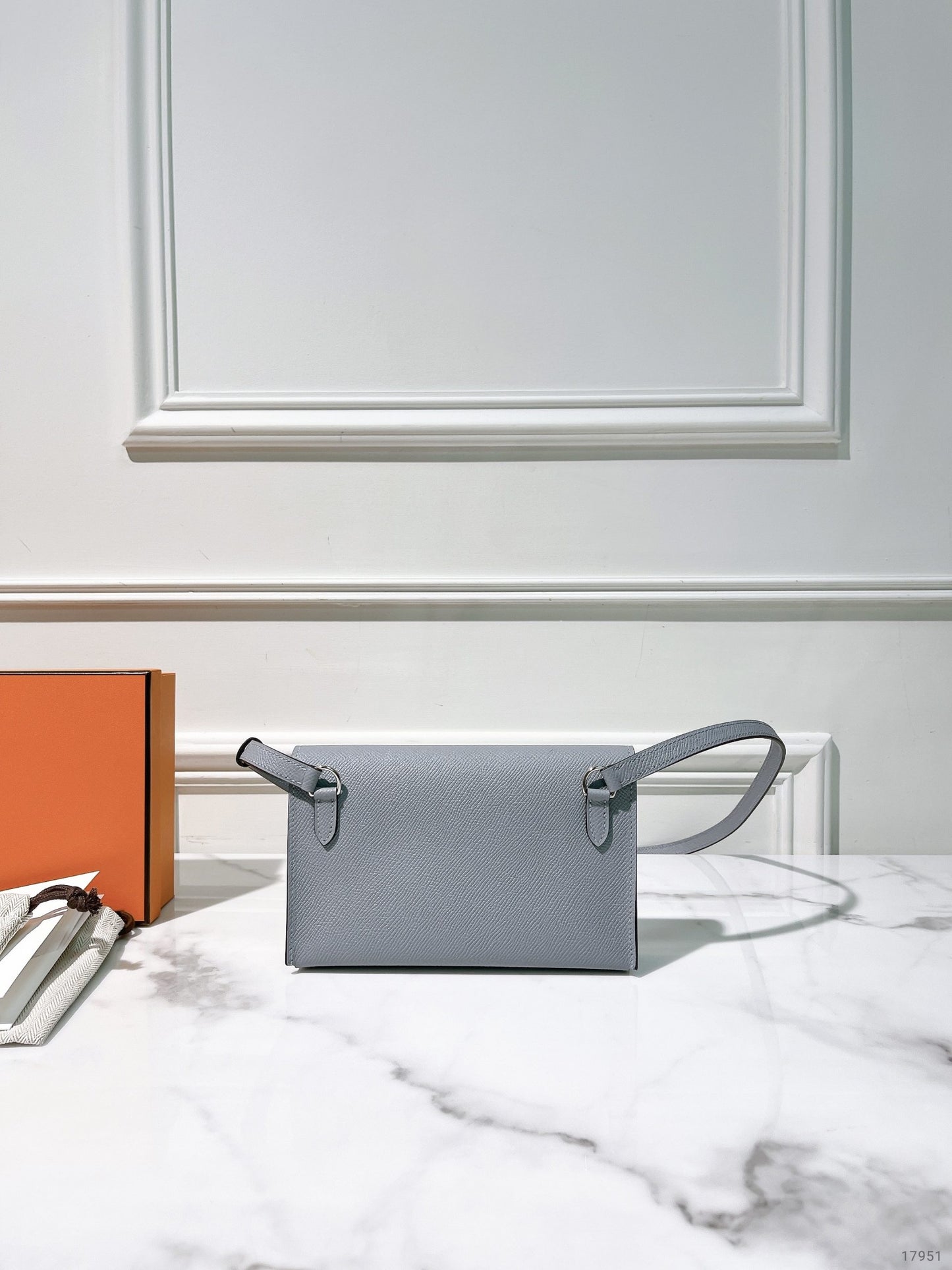 HERMES SNAP WALLET, Gris Pantin/Silver