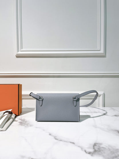 HERMES SNAP WALLET, Gris Pantin/Silver