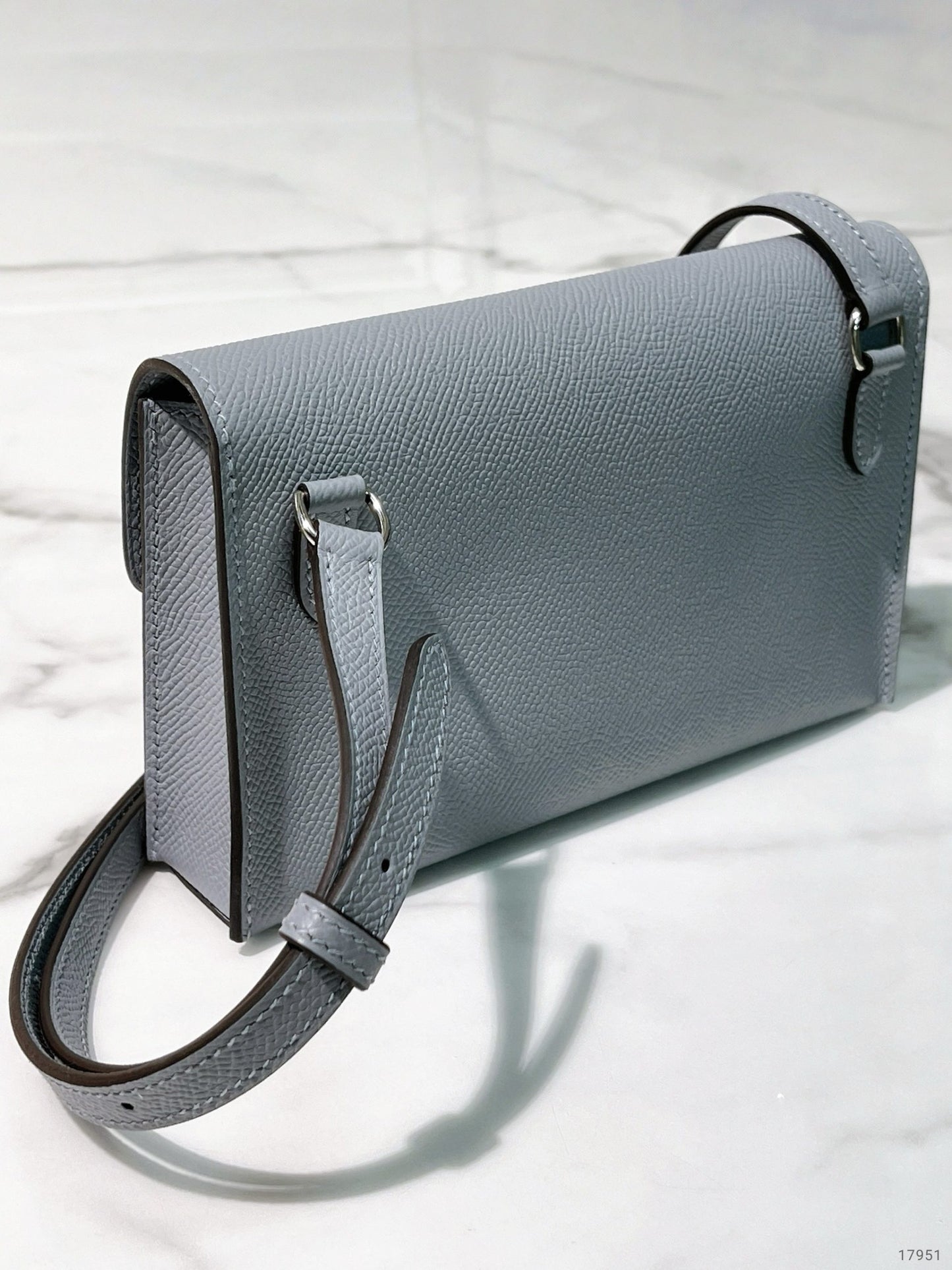 HERMES SNAP WALLET, Gris Pantin/Silver