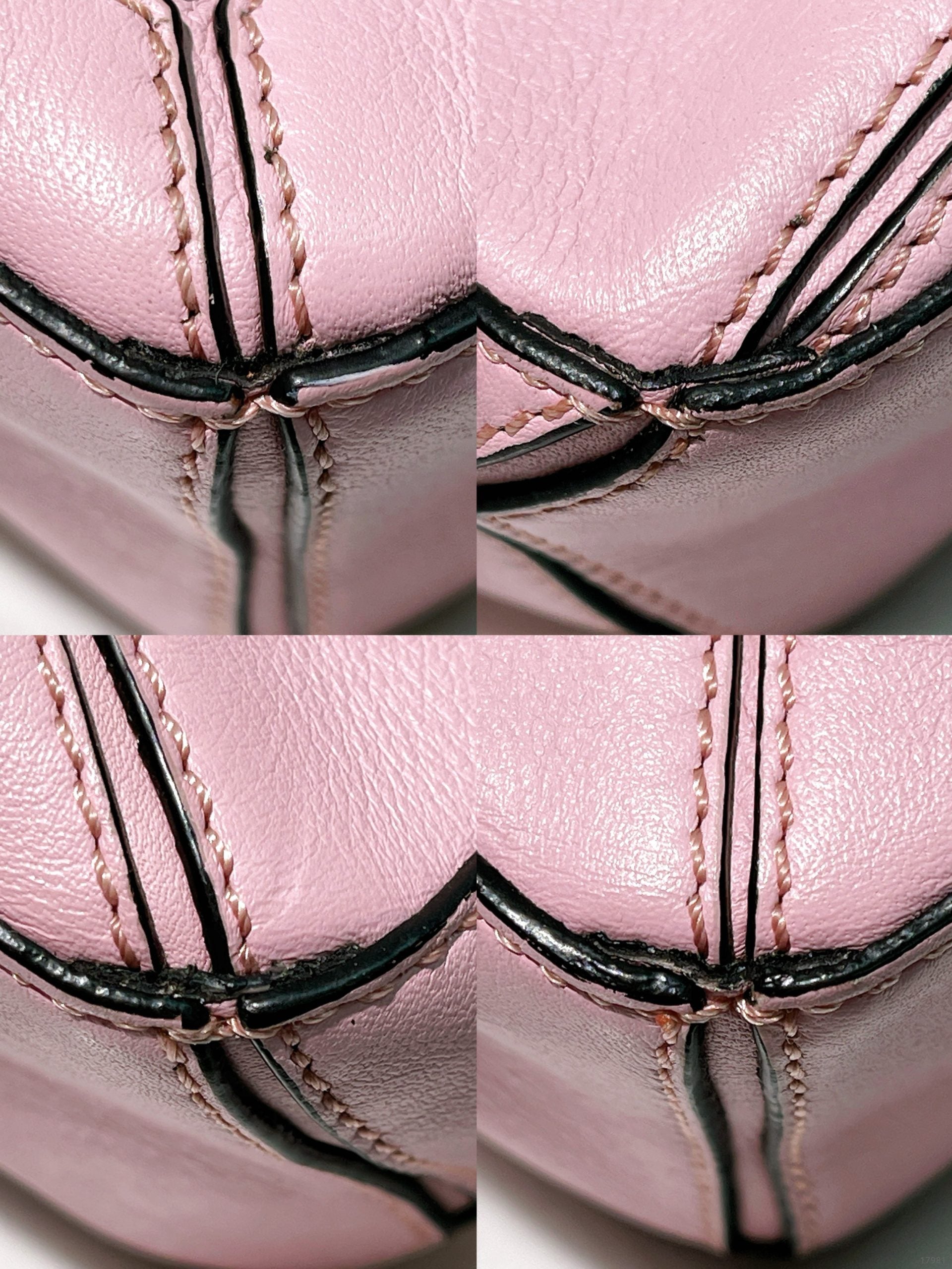 LOEWE MINI PUZZLE EDGE BAG, Pink