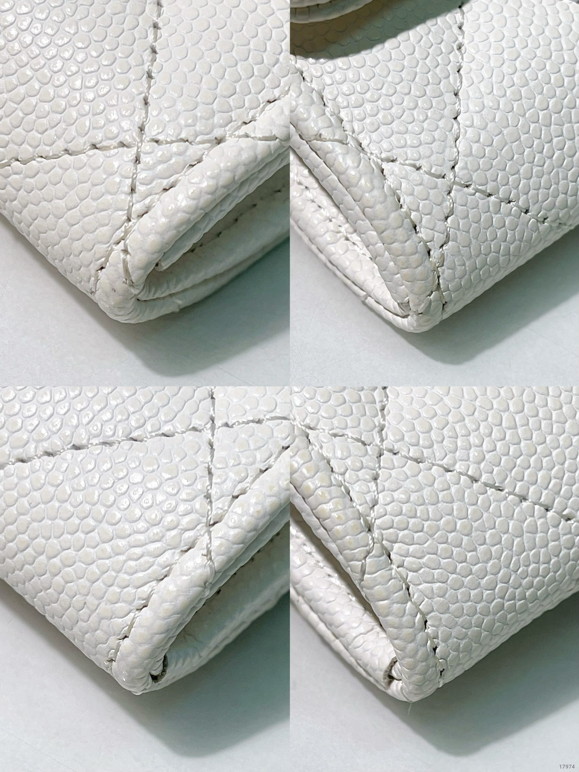 CHANEL 24S LONG WALLET, White/Gold