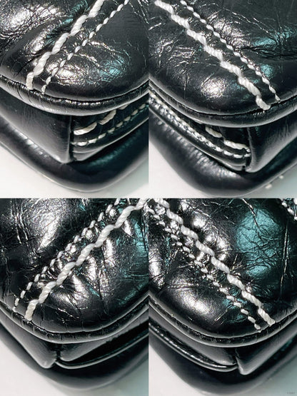 CHANEL SINGLE FLAP BAG, Black/Silver