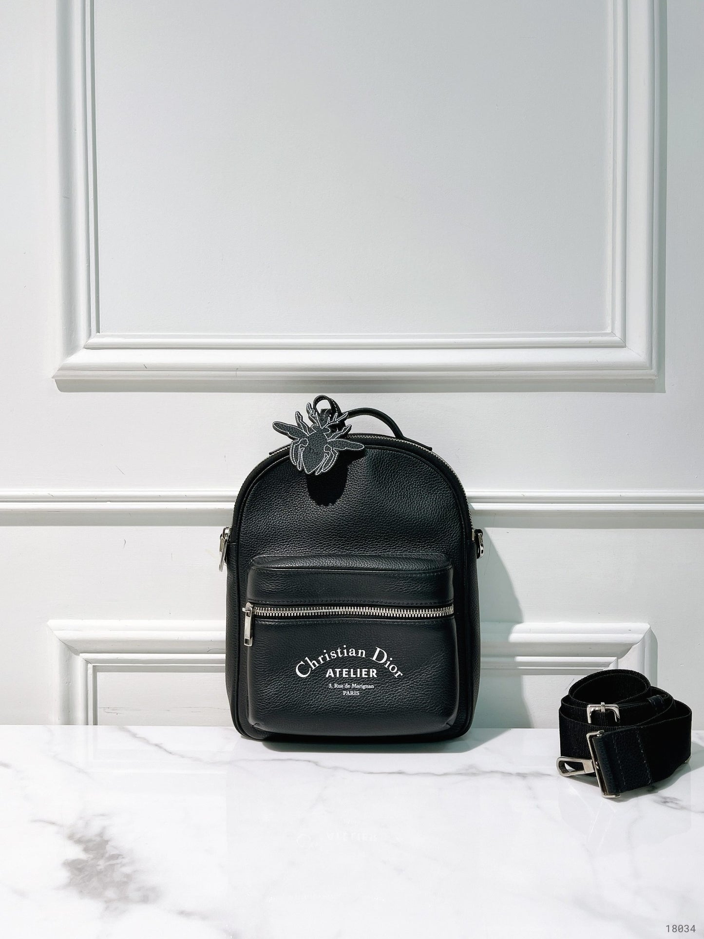 DIOR MINI RIDER BACKPACK, Black/Silver