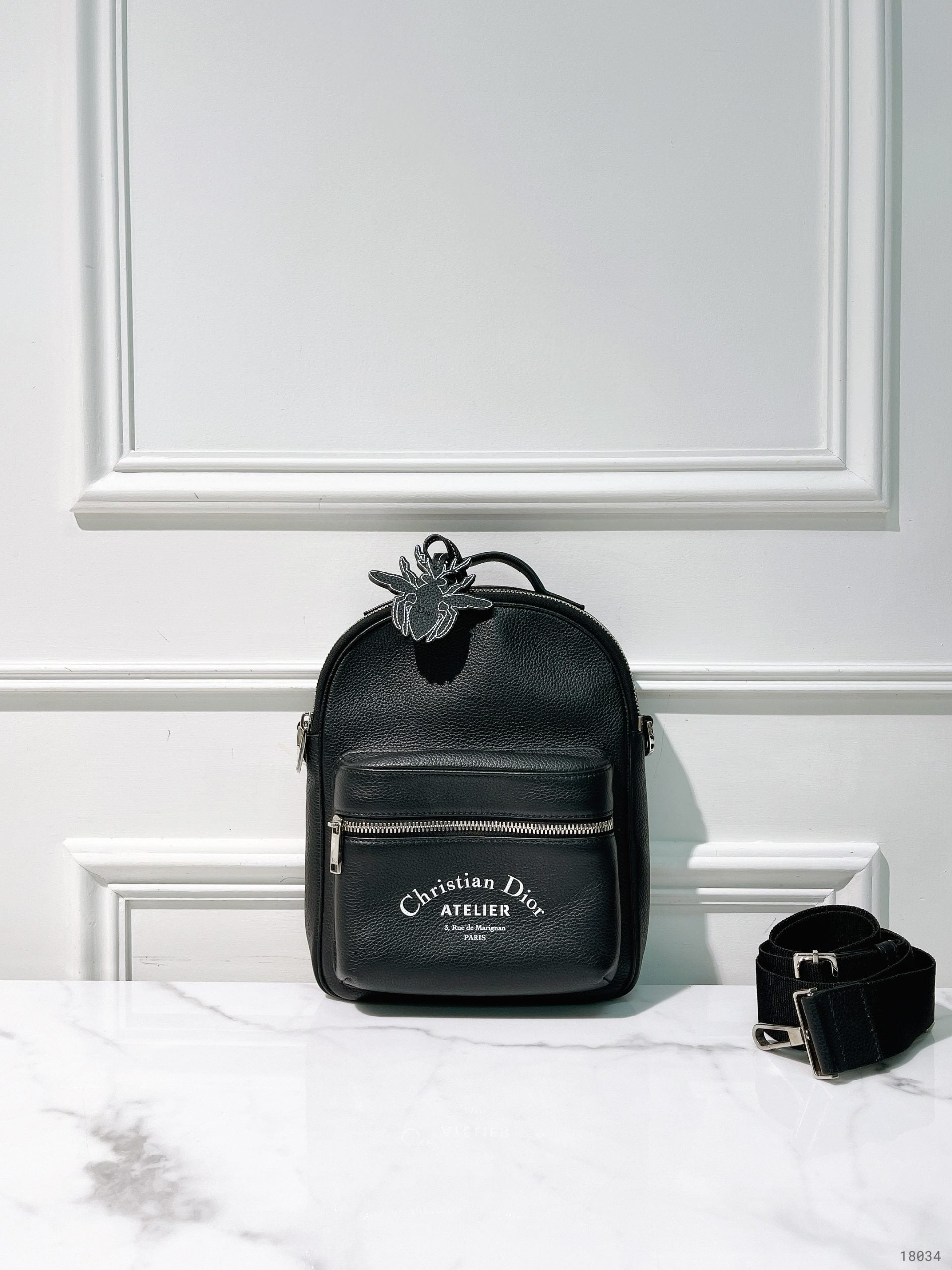 DIOR MINI RIDER BACKPACK, Black/Silver