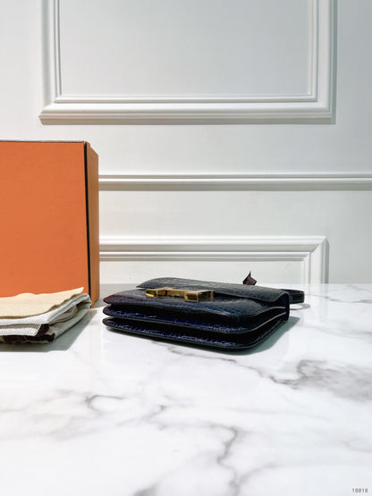 HERMES CONSTANCE MINI, Blue Sapphire/Gold