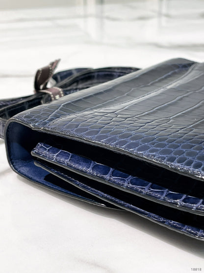 HERMES CONSTANCE MINI, Blue Sapphire/Gold