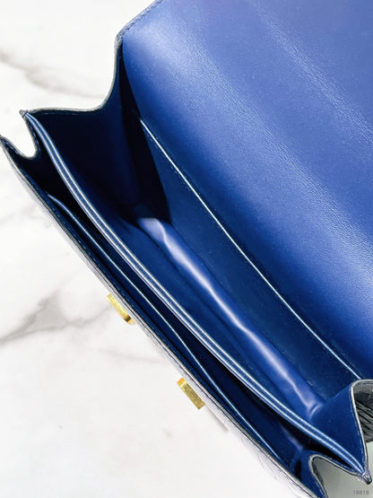 HERMES CONSTANCE MINI, Blue Sapphire/Gold