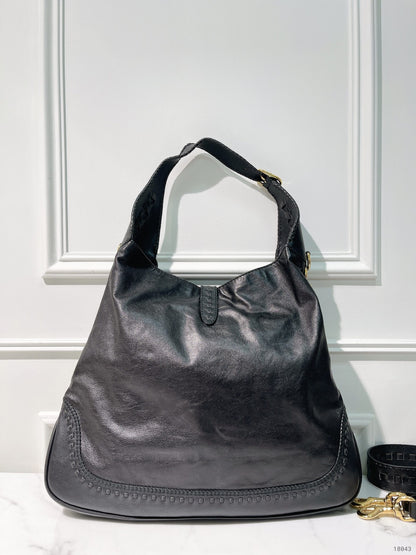 GUCCI JACKIE SHOULDER BAG, Black/Gold