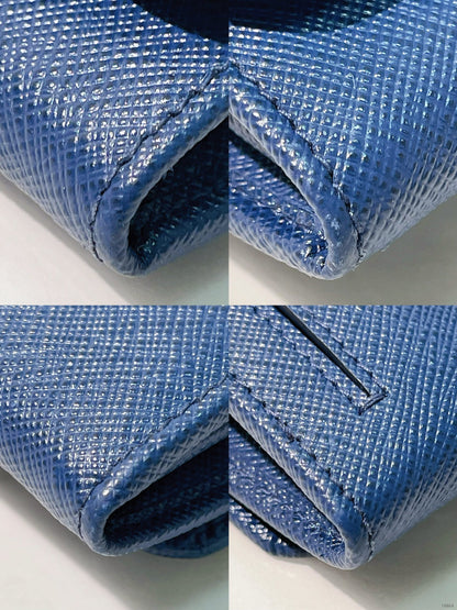 PRADA WALLET, Blue/Gold