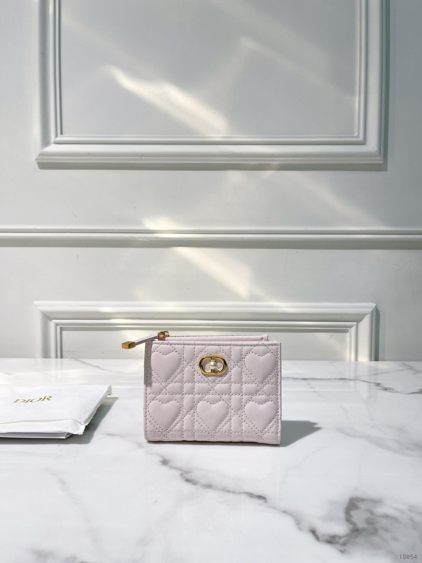 DIOR JOLIE DAHLIA WALLET, Pink/Gold