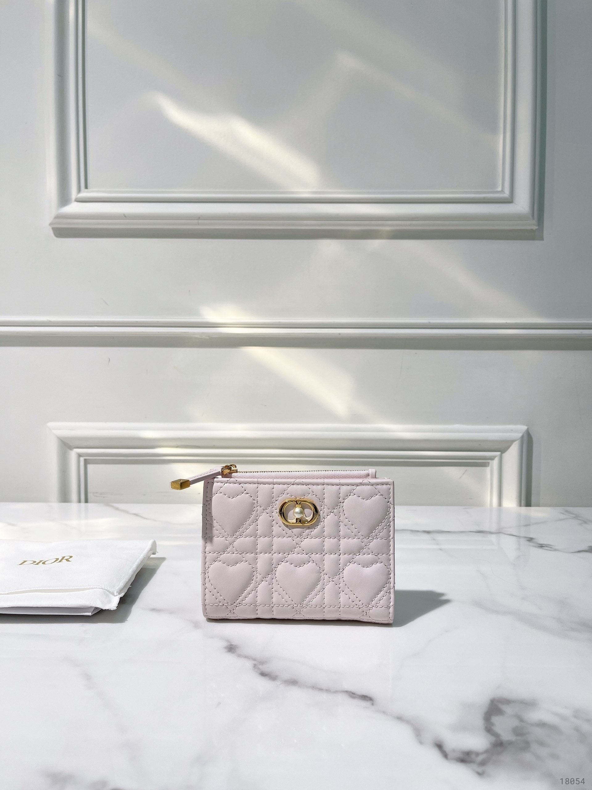 DIOR JOLIE DAHLIA WALLET, Pink/Gold