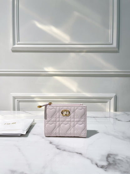 DIOR JOLIE DAHLIA WALLET, Pink/Gold