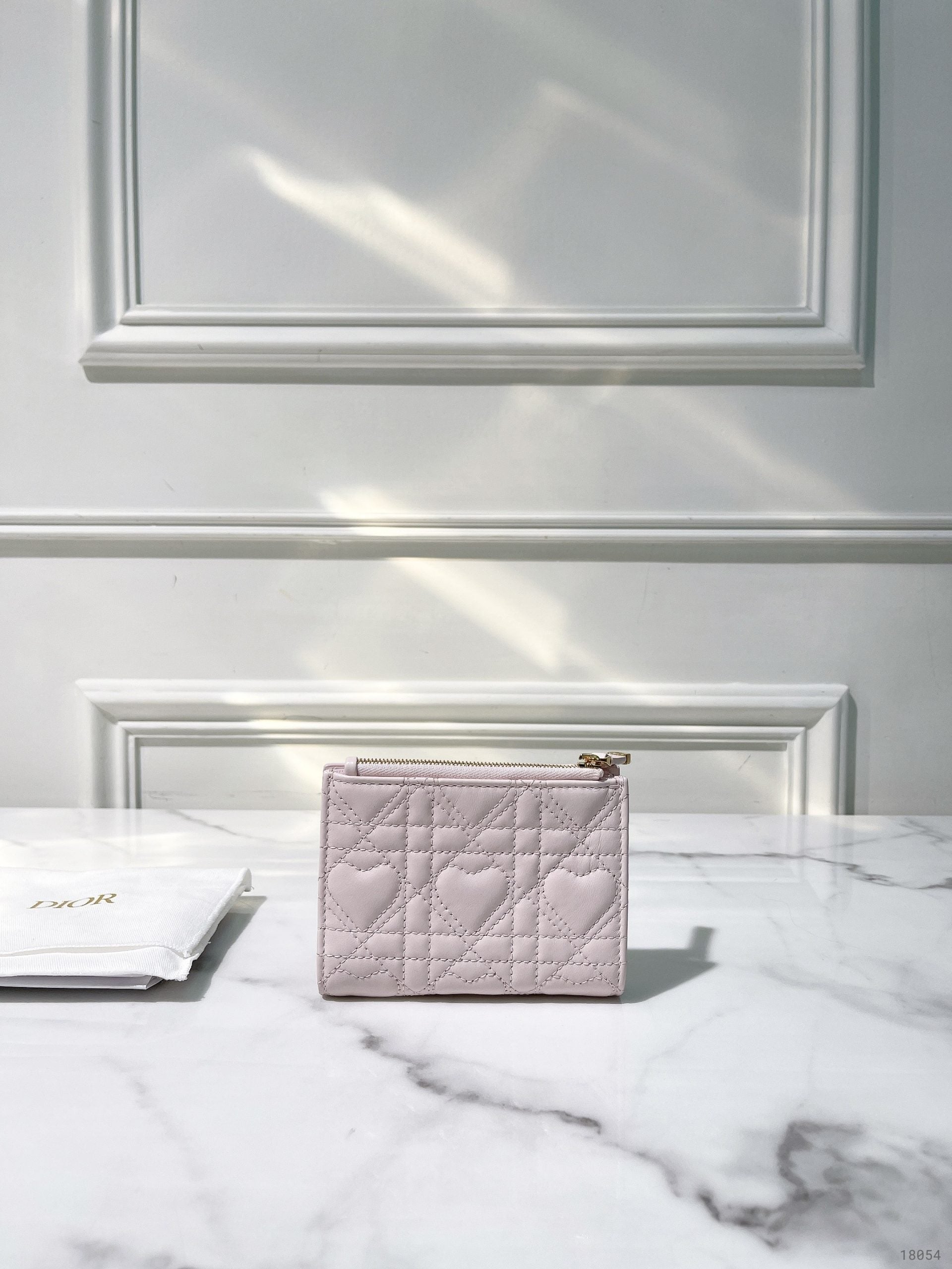 DIOR JOLIE DAHLIA WALLET, Pink/Gold