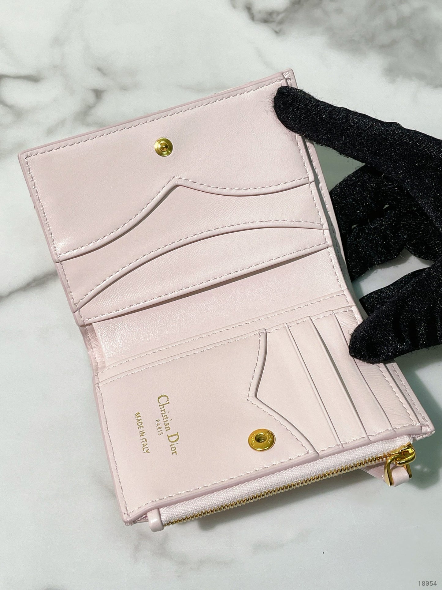 DIOR JOLIE DAHLIA WALLET, Pink/Gold