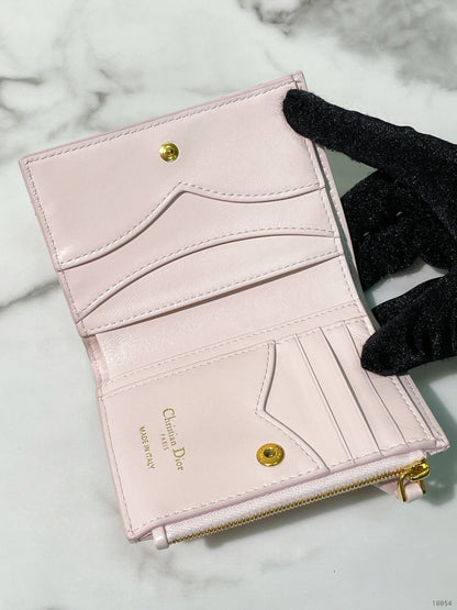 DIOR JOLIE DAHLIA WALLET, Pink/Gold