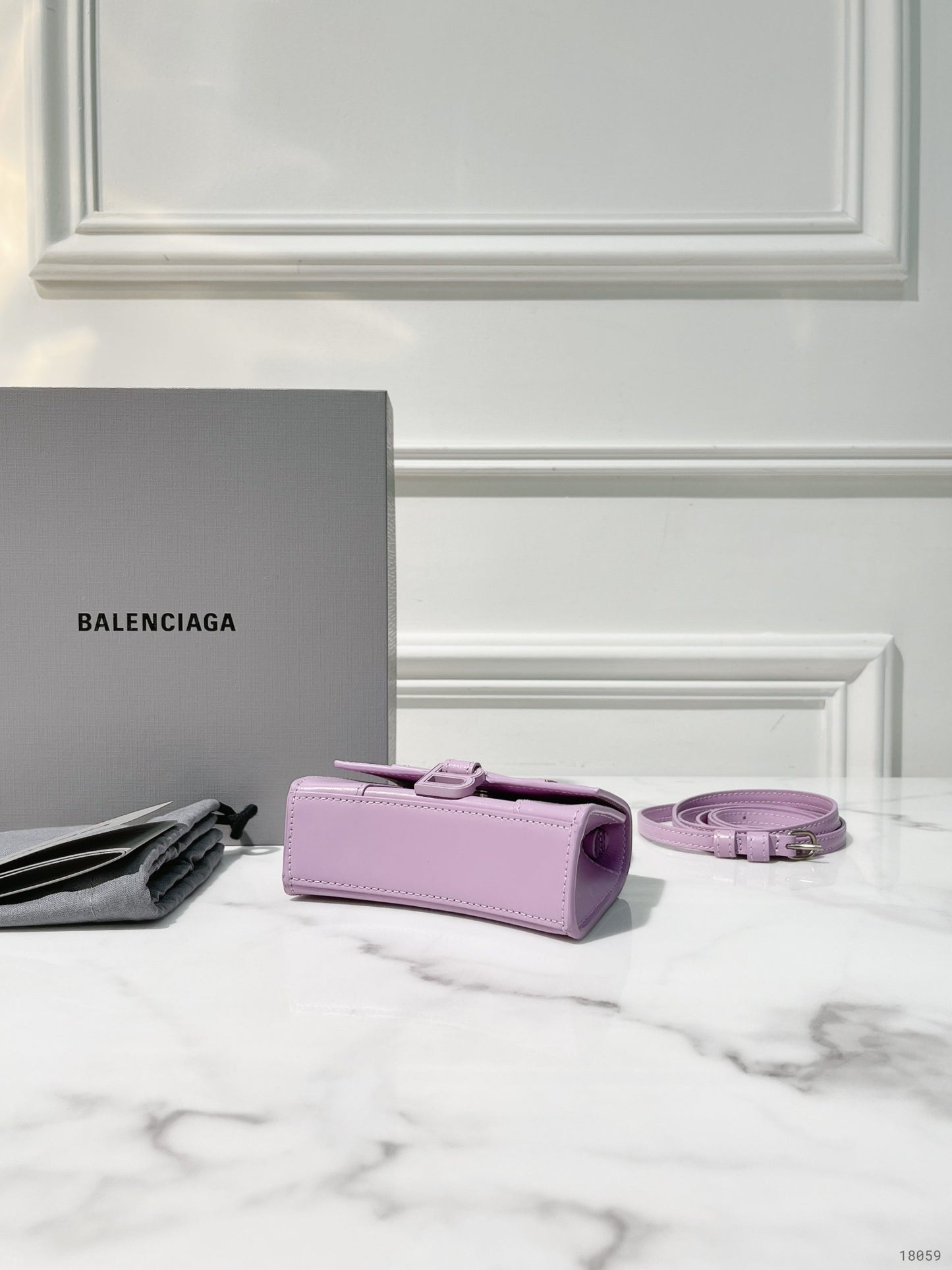 BALENCIAGA MINI HOURGLASS, Purple