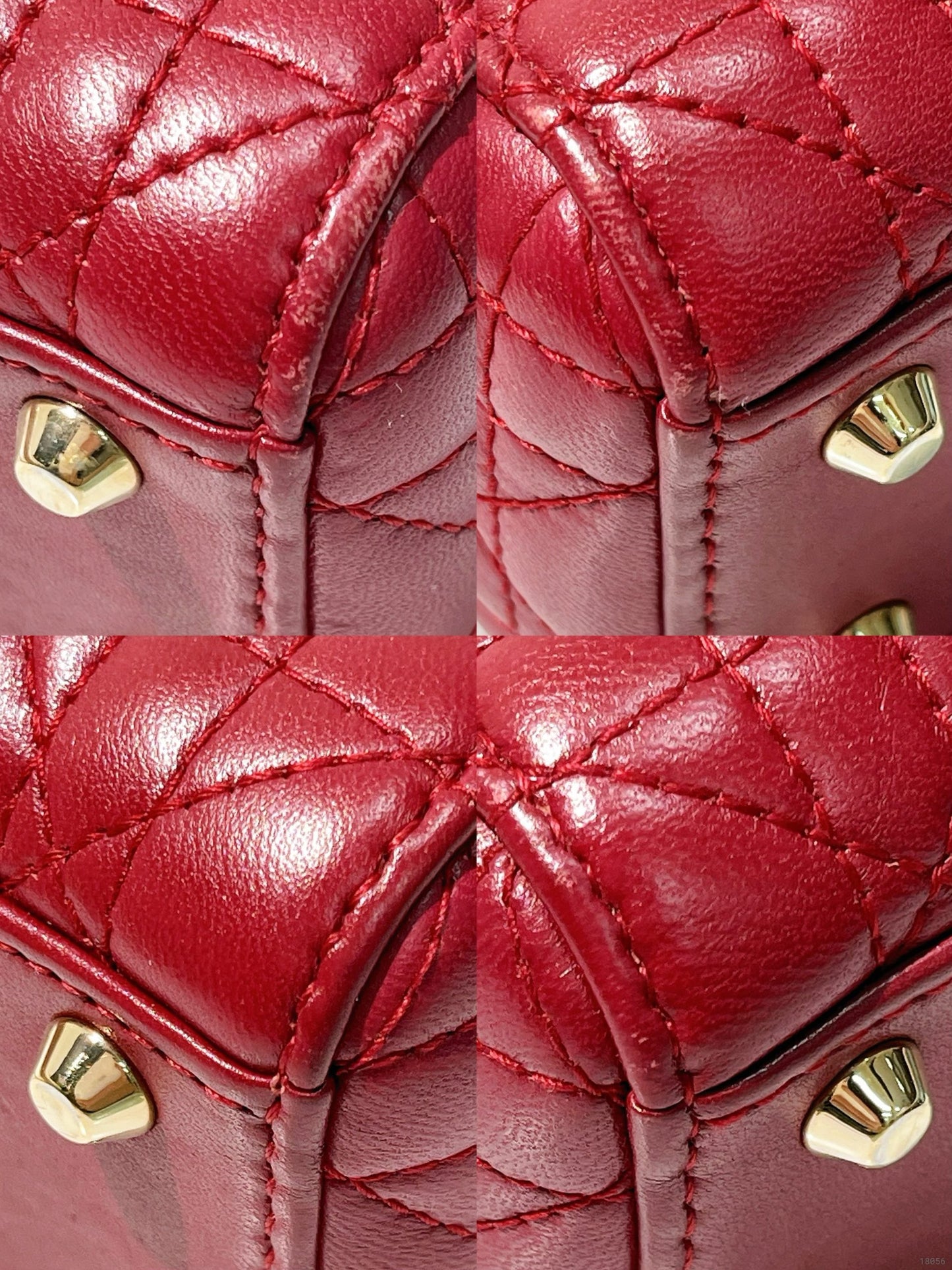 DIOR MINI LADY DIOR BAG, Red/Gold