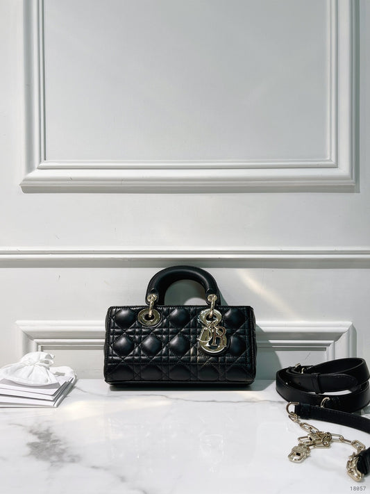 DIOR SMALL LADY D-JOY BAG, Black/Gold