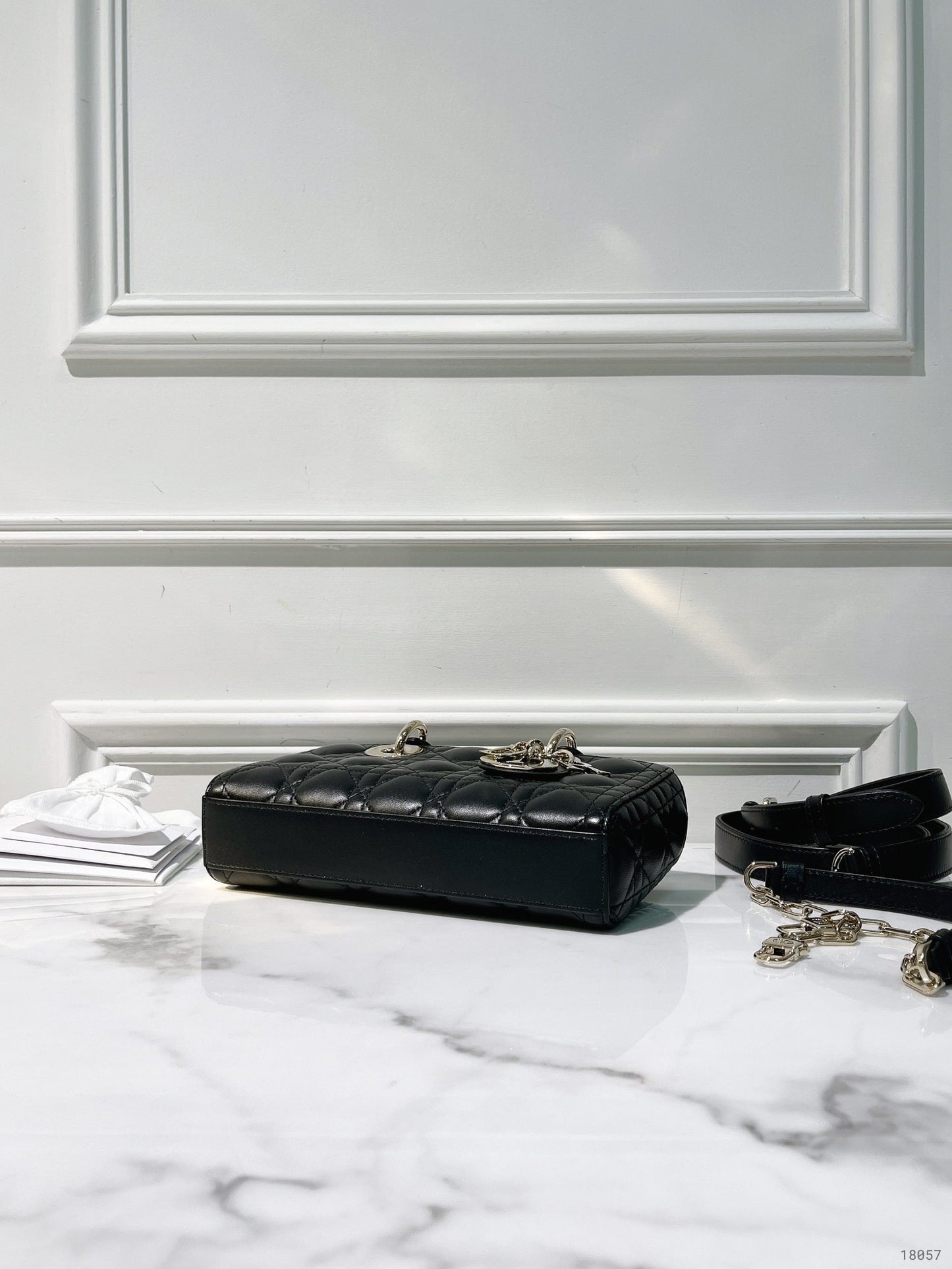 DIOR SMALL LADY D-JOY BAG, Black/Gold