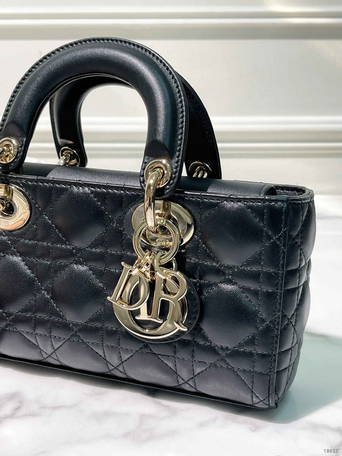 DIOR SMALL LADY D-JOY BAG, Black/Gold