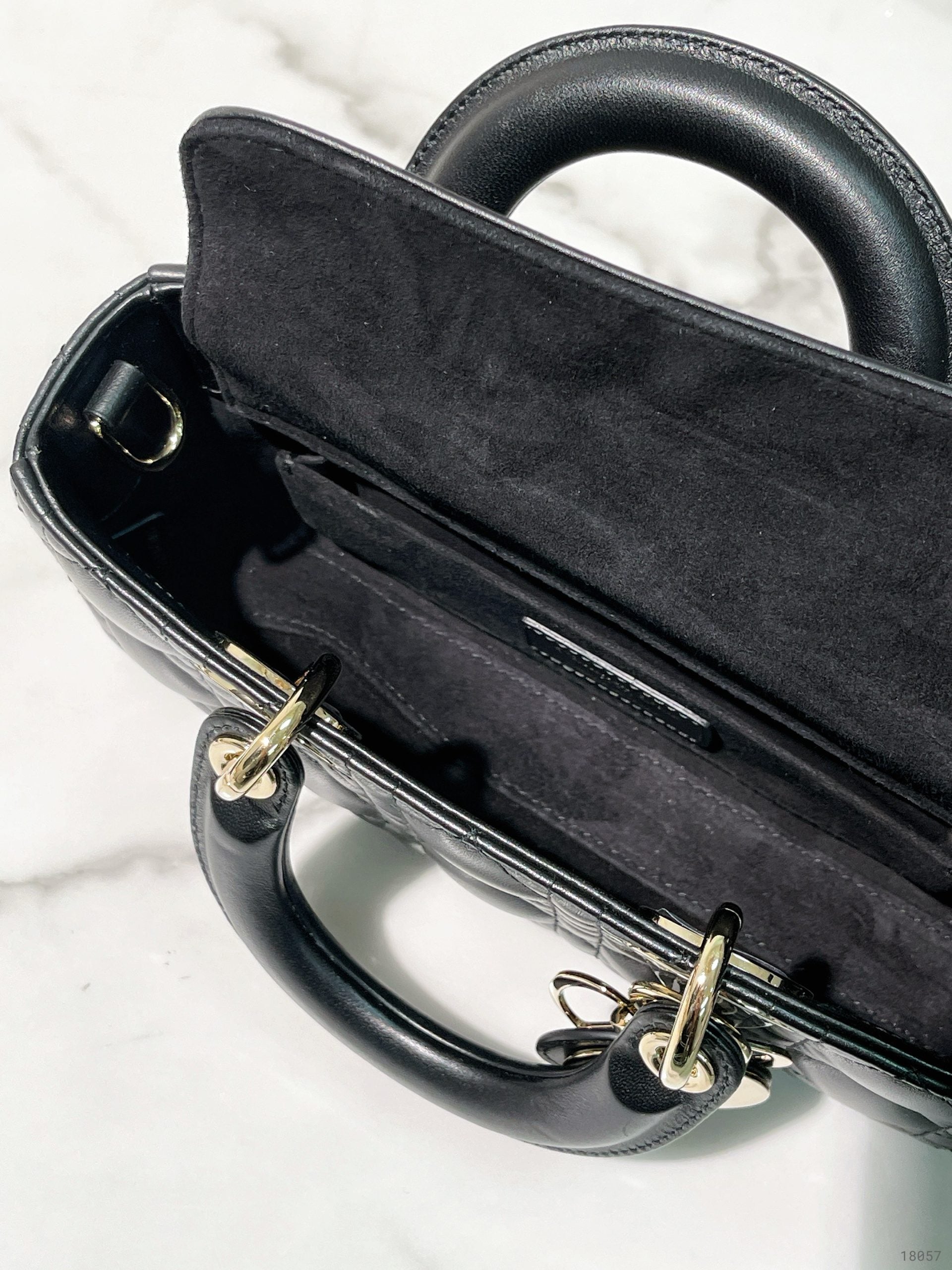 DIOR SMALL LADY D-JOY BAG, Black/Gold