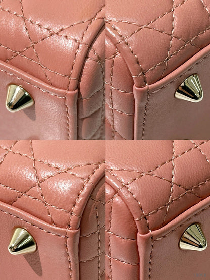 DIOR SMALL LADY DIOR BAG, Pink/Gold