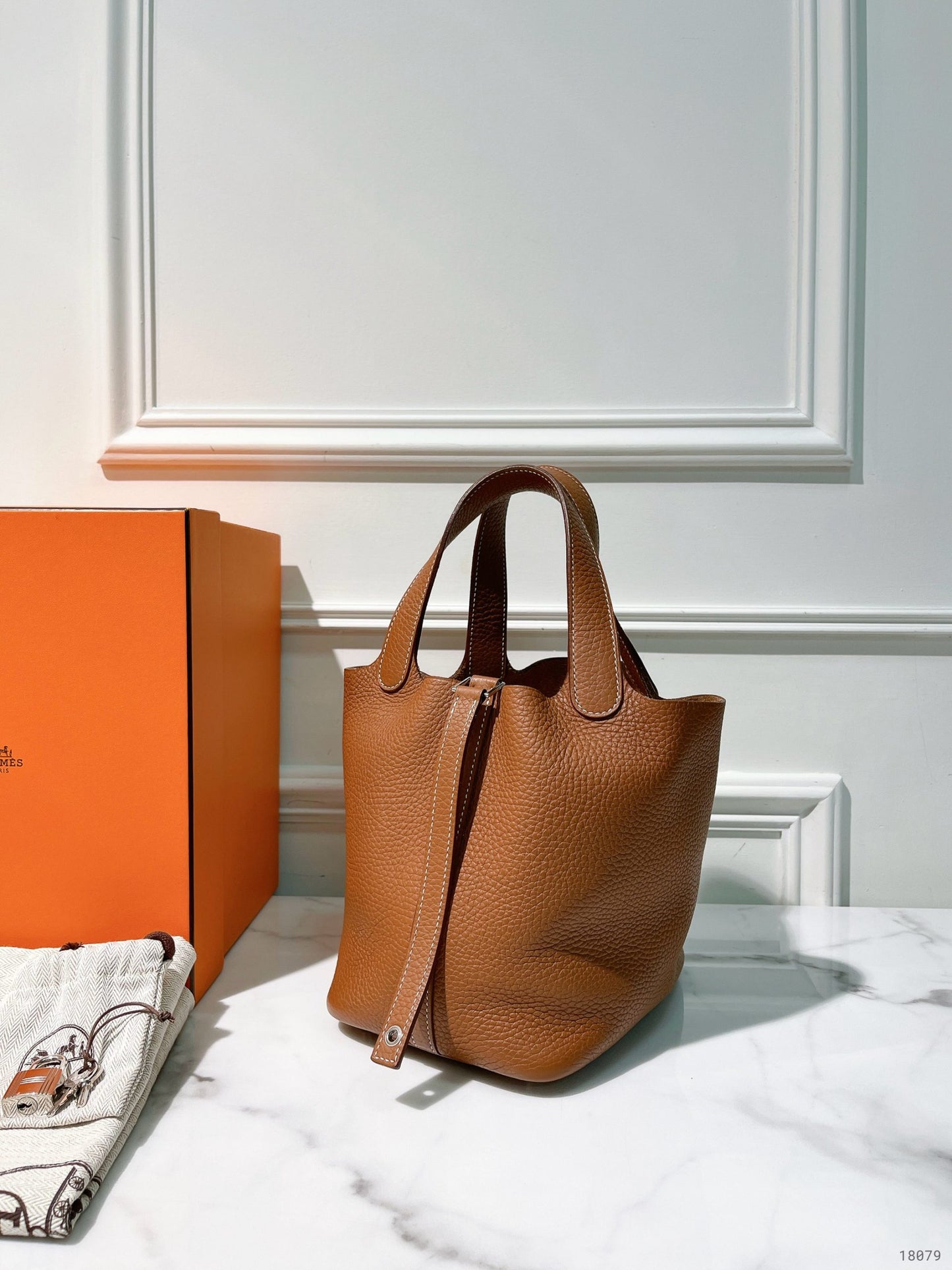 HERMES PICOTIN 18, Gold/Silver