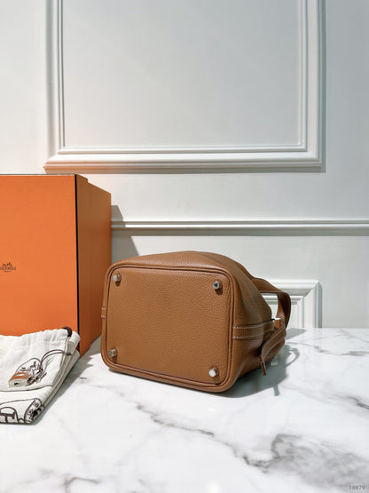 HERMES PICOTIN 18, Gold/Silver