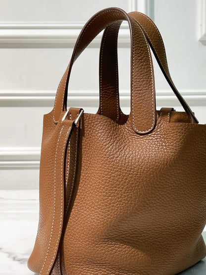 HERMES PICOTIN 18, Gold/Silver