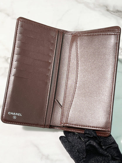 CHANEL CLASSIC FLAP WALLET, Black/Silver