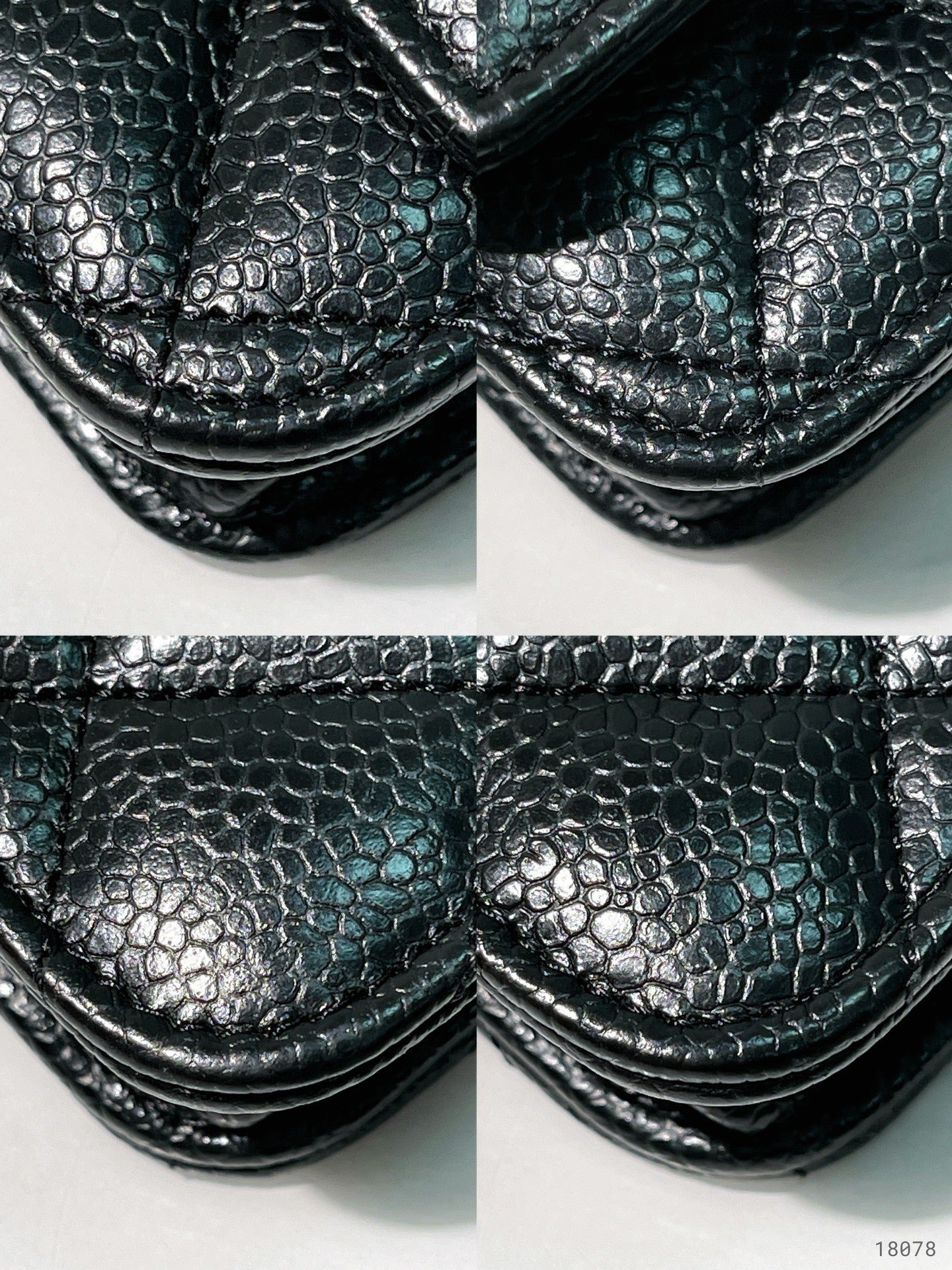 CHANEL CAVIAR CLASSIC WOC, Black/Silver