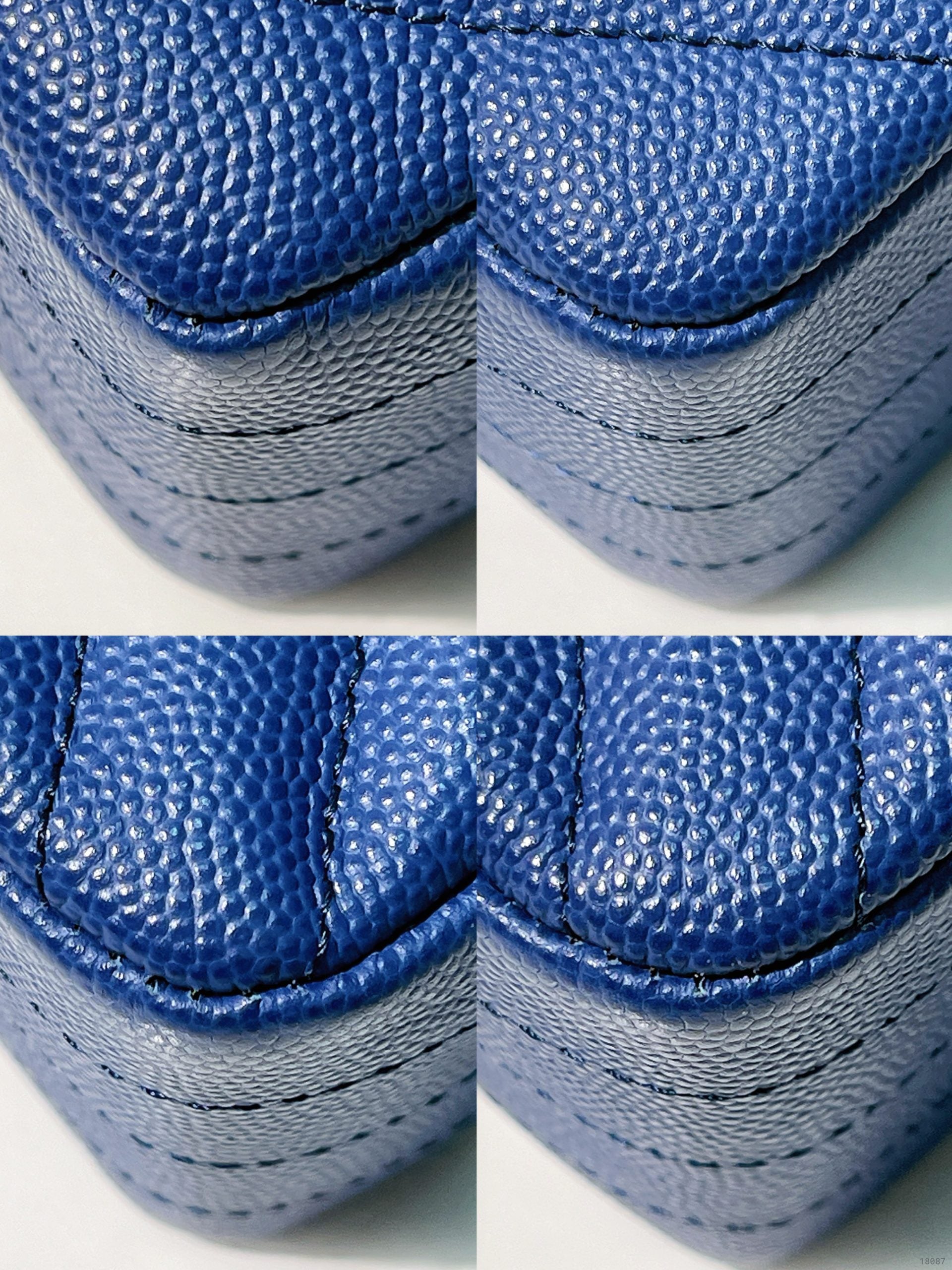 CHANEL MEDIUM CLASSIC FLAP, Blue/Silver