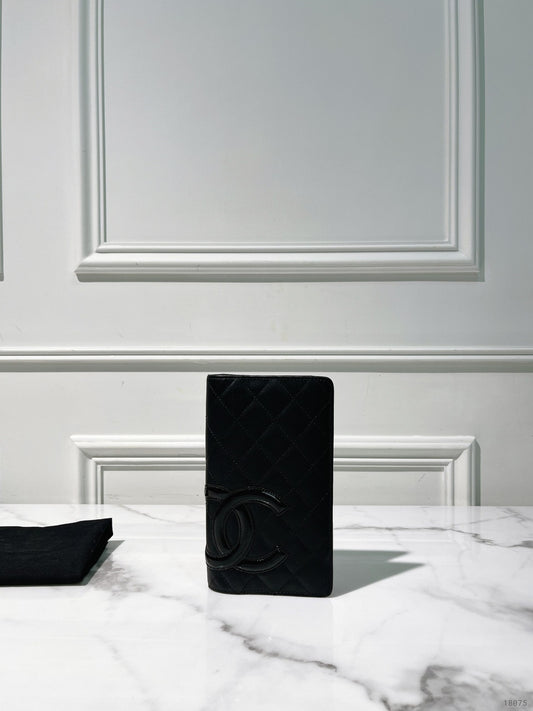 CHANEL CAMBON WALLET, Black/Pink