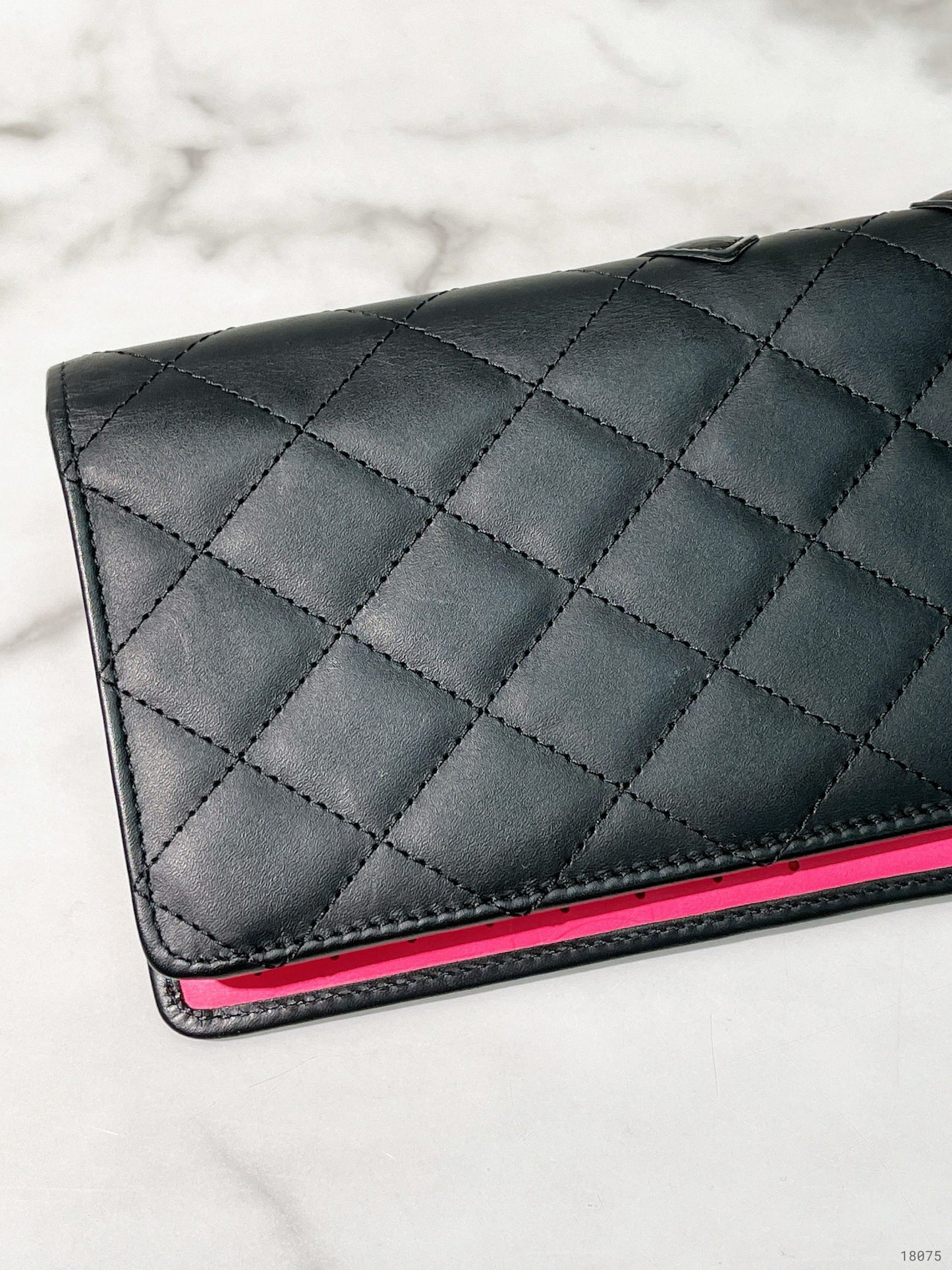 CHANEL CAMBON WALLET, Black/Pink